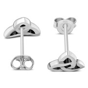 Tiny Celtic Trinity Knot Stud Silver Earrings, ep259
